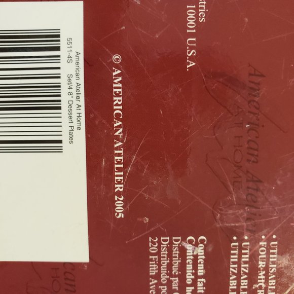 4 Salad Dessert Plates "Wine Enthusiast" - Picture 7 of 8